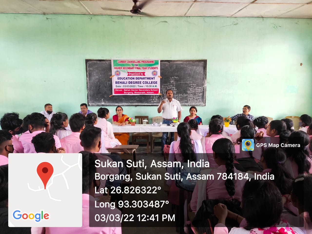 Career Counselling Program for HS final year students organized by Education Department BDC, Venue: Behali Senior Secondary School